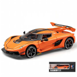 1/24 Lamborghini Koenigsegg JeskoToy m&auml;nguautod, sulamist kollektsioonitooted, heli ja valgusega survevalatud s&otilde;idukid oranž