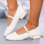Mary Jane naiste kingad Uued moodsad keskmise kontsaga naiste &uuml;ksikud kingad Pehmed ja mugavad punased balletikingad Zapatos De Mujer 38 valge