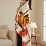 British Museum New Year Horse Design Shawl Blanket