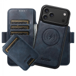 iPhone 17 Pro Max nahast klapp&uuml;mbris kaardipesa, magnetkinnituse ja juhtmevaba laadimisalusega iPhone 17 Pro pruun