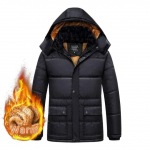 Talvine meeste jope soe fliis vabaaja kapuutsiga v&auml;lir&otilde;ivad meeste parkmantlid meeste pluss samet paksu karvaga t&otilde;mblukuga mantel XXXXXL
