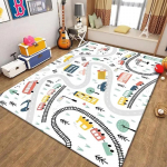 Auto vaip M&auml;ngumatt Teevaip Laste m&auml;ngumatt M&auml;ngutoa m&auml;nguautode matt Laste vaip Linnakaart magamistoa, klassiruumi, kodu kaunistuseks 80x120cm 31x47inch