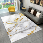 P&otilde;hjamaade sinine kuldse v&auml;rviga marmorist geomeetriline vaip, vaip elutuppa, magamistuppa, diivani alla, uksematt, dekoratsioon, laste libisemiskindel p&otilde;randamatt 40x60cm(15x23in)