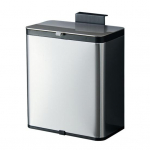 0.8 Gallon Kitchen Compost Bin Hanging Garbage Can with Lid Stainless Steel Trash Can for Cabinet Door Wall Mounted Countertop under Sink RV Bathroom 3L