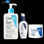 CeraVe Salits&uuml;&uuml;lhappega Puhastaja, Niatsiinamiidi Seerumi ja Keramiidikreemi Komplekt