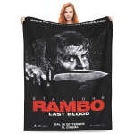 Rambo First Blood Tekk Filmiposter Telkimine Flanellist Visketekk Pehme Soe Diivanitool Kohandatud Voodikate Kingitus 30x40in