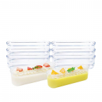 &Uuml;hekordsed 160 ml pikad ovaalsed plastist magustoidutopsid (100-pakend)