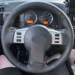 Braids on Steering Wheel For Infiniti FX35 FX45 2003 2004 2005 2006 2007 2008 Car Steering Wheel Perforated Leather Cover Black