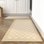 Libisemiskindel k&ouml;&ouml;gip&otilde;randamatt, superimav &otilde;li ja vee jaoks, pehme linane tekstuur, jalgade leevendus, kahepoolne libisemisvastane, lihtne puhastada 44x80cm (1pcs) khaki