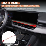 Red Carbon Fiber Center Navigation Trim Sticker For BMW 5 Series G60 i5 2024+