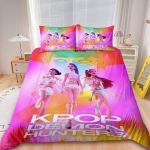 Laste D-Demon H-Hunters Tekikottide Komplekt K-pop Voodipesu Komplekt Tekikoti Kate &Uuml;heinimese Kuninga Suurusega Padjap&uuml;&uuml;ridega Laste Kingitused Dekoratsioon EU Single 135x200cm