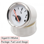 100-500mm Stainless Steel Marine Fuel Level Gauge Sensor Fit Boat Car Fuel Level Gauge Meter 0-190 ohm with Red Light only Gauge