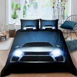 V&otilde;idus&otilde;iduauto Voodipesukomplekt Lahe Kiirusv&otilde;idus&otilde;idu Tekikatte Komplekt Must Sportauto Tekikatte Komplekt Meestele Pol&uuml;ester Tekikatte Komplekt Lahe Duvet Cover Set&EU Single(135x200cm) gray