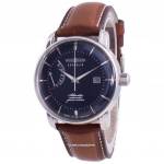 Renoveeritud Zeppelin Atlantik Sinine sihvernahk Nahkrihm Automaatne 8462-3 84623 Meeste k&auml;ekell sinine