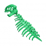 Dinosauruse luustiku pehme m&auml;nguasi Realistlik dinosauruse kost&uuml;&uuml;m painduva selgroo kinnituse ja heliefektidega Kerge peapael kost&uuml;&uuml;mipidudeks Cosplay Kid roheline