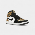 Jordan 1 Retro High Golf Patent Kuldne Varvas 44 valge