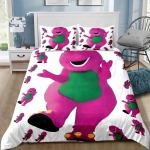 3D-prinditud Barney multikategelaste s&otilde;brad Voodipesukomplekt Magamistuba Pehme Kaasaegne Voodikate Mugav Tekikott Tekikate Ja Padjap&uuml;&uuml;r EU Single(135*200cm)3pcs