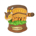 Sekiguchi Studio Ghibli Minu naaber Totoro Portselanist muusikakarp Kassibuss puu otsas 403554 &Uuml;ks suurus