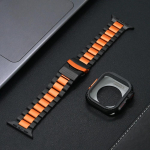 Luksuslik titaanist rihm Apple Watch Ultra 49mm Series 10 46mm jaoks Titaanist oranž rihm+&uuml;mbris Apple 9 8 7 6 5 SE Watch 45mm 44mm jaoks for iwatch 10 46mm&WITH BOX black