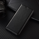 Crazy Horse ehtne nahast klapp&uuml;mbris Sony Xperia XZ XZ2 XZ3 XA XA1 XA2 Plus Ultra Premium kompakttelefoni katteks, kaarditaskud Xperia XZ3 must