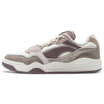 Li Ning Moon White Slip Resistant Abrasion Resistant Low top Skateboard Shoes Men's Brown White AGCS251-22 41