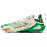 Li Ning Speed 11 Support Rebound Low top Basketball Shoes Men's White Green ABAU053-14 45