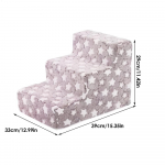 Lemmikloomakassi trepid k&otilde;rgete voodite jaoks 3 astet Koeratrepid v&auml;ikestele kassidele ronimiseks Eemaldatav libisemiskindel ronimiskassiloomade kaldtee Pestav kassiredel roosa