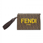 Fendi Monogramm Logo FF T&otilde;mblukuga Puuvillane Ostukott Sidur Meeste kotid Pruun 7VA564-AJJ4-F1HR8 Gift Set(Basic Set+Box+Shopping Bag)