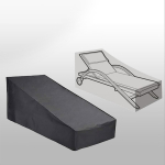 Terrassi pikendatava tooli kate, Veekindel P&auml;ikesekaitse UV-vastane Tolmukindel V&auml;literrassi m&ouml;&ouml;blikaitse 200x70x40x68cm must