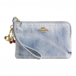 Coach 16 Vintage Love Charm Decoration Corner Lock Fabric Clutch Small Women Clutch Light-Indigo CEF82-IMNIM Basic Set (Bag+Dust Bag)