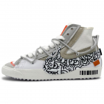 Nike Blazer Leather Slip Resistant Abrasion Resistant High top Skateboard Shoes Unisex White Black DD3111-100(Team131-) 42.5