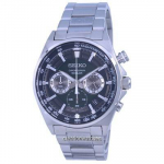 Renoveeritud Seiko Discover More Kronograaf Roheline sihver Kvarts SSB405 SSB405P1 SSB405P 100M Meeste k&auml;ekell roheline