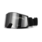 Popular cylindrical adult ski goggles, unisex model for outdoor sports, double-layer anti-fog ski goggles Black-framed mercury