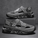 Suvised meeste sandaalid Ehtsast nahast Meeste vabaajajalatsid Meeste Meeste Nahast Sandaalid Meestele Rannajalatsid Rooma meeste kingad 38