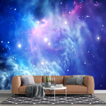 3D ruumiteemaline tapeet T&auml;hed Galaktika seinamaalingud Elutuba Magamistuba Galaktika tapeedid 200 cm(W) x 140 cm(H)