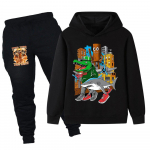 Roblox Puust Kepikujuline Joonisfilm Mood Laste Prinditud Lahtine Soe Mugav S&uuml;gis Talv Kapuutsiga P&uuml;kste Komplekt 110cm
