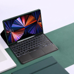Samsung Galaxy Tab S11 11-tollise 2025 taustvalgustusega puutetundliku klaviatuuriga &uuml;mbris Eemaldatav magnetiline Bluetooth-klaviatuur Tableti kate English roheline