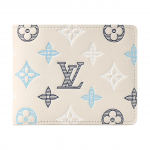 Louis Vuitton Multiple Monogram Shadow Nahast Rahakott Meeste rahakotid Valge M29136 Basic Set (Bag+Dust Bag)