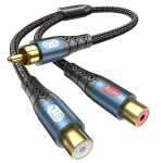 EMK RCA Splitter Subwooferi Kaabel 1 Isane 2 Koaksiaalseks &Uuml;hendamiseks &Uuml;hilduv CD-m&auml;ngija Kaabliga, Y-Splitter, Pikendus, Emane, Digitaalne, HDTV, V&otilde;imendi, sinine