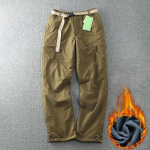 Tuule- ja veekindel Outdoor Plus Velvet Soft Shell p&uuml;ksid sirged talvised vabaaja p&uuml;kste kotid M khaki