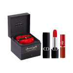 DIOR Huulepulk Sametine uus versioon 999 (pidulik riietus) kaasas Mini punane tuub #206 1,5 ml sinine