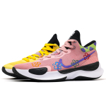 Nike Renew Elevate 3 Heartbeat Moment Lightweight Anti Slip Low top Basketball Shoes Men's Yellow Pink DD9304-500(Team241-) 42.5 pink