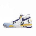 Nike Flight Legacy keskmise s&auml;&auml;rega Vintage korvpallijalatsid Meeste Valge Kollane Sinine BQ4212-102(team641-) 40
