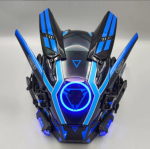Kiiver K&uuml;bepunk N&auml;omask LED R&uuml;tmitehnoloogia Koomiksin&auml;itus Cosplay Helendav N&auml;gu Muutev Lahe Mask Laskmisrekvisiidid Kaunistus