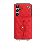 Rahakotiga &uuml;mbris Samsung Galaxy A13 A14 A15 A16 A52 A53 5G A54 A55 A35 jaoks Crossbody Rahakott Randmepael &Otilde;larihm Trendikas Kate For Galaxy A14 punane