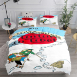Tintini Seiklusjutud Laste Tekikott Komplekt King Queen Double Twin Single Voodi Linane Komplekt 155x200cm