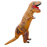T&auml;ispuhutav T-Rexi dinosaurus Halloweenikost&uuml;&uuml;m Cosplay jaoks Adult (150-195CM) pruun