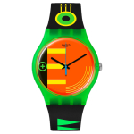 SWATCH Neooni Seeria Kvartsmehhanism 30 Meetrit Veekindel Unisex &Scaron;veitsi Kell 41mm Oranž Tihvik Biosource Materjalist Korpuse Silikoonrihm SO29G106 oranž