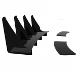Auto tagumise p&otilde;rkeraua jaoks Alfa Romeo Giulietta 2011-2015 Difuusori Huuled Spoiler Splitter Kerakomplekt Tuning Autode Tarvikud Osad 1 set black