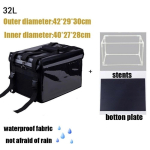 Veekindel Toidu kohaletoimetamise kott 32L/48L/62L Oxfordi riie Termoisoleeritud kott Alumiiniumfoolium Temperatuuri hoidmise kott gray
